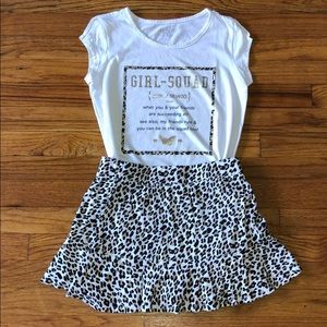 Girls Top & Skirt Size L 10/12